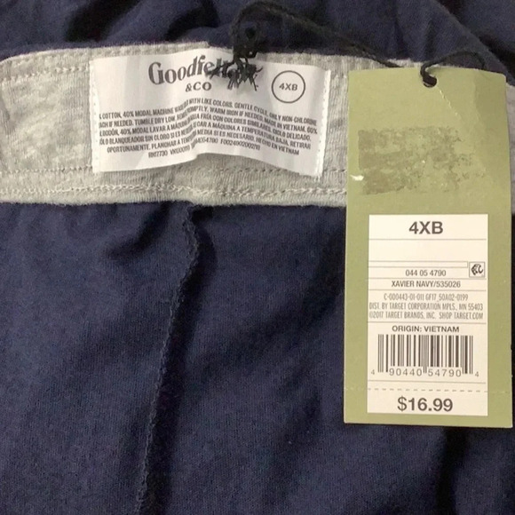 Goodfellow & Co. Size 4X Blue Mens Pajama Pants. New with Tags - Picture 2 of 4